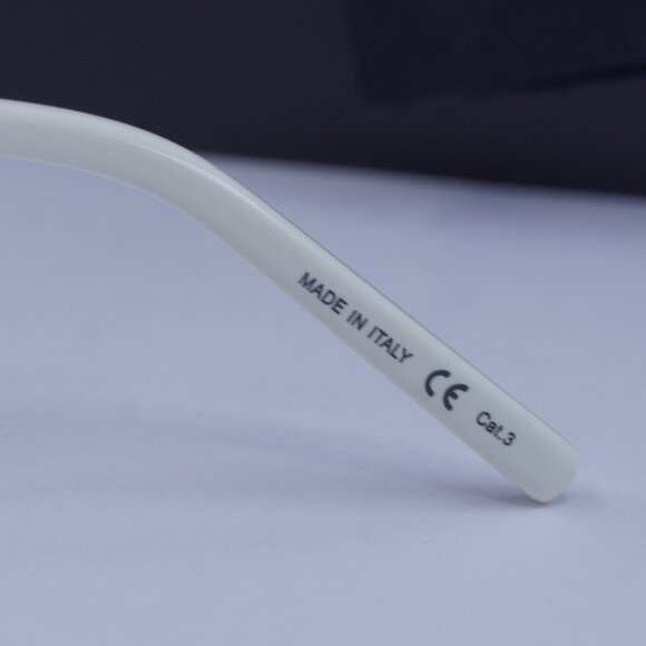 Saint Laurent SL108 011 Browline Sunglasses - Ivory/Black - Picture 10 of 11